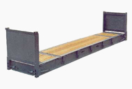 40' Flat Rack Container with Collapsible End img